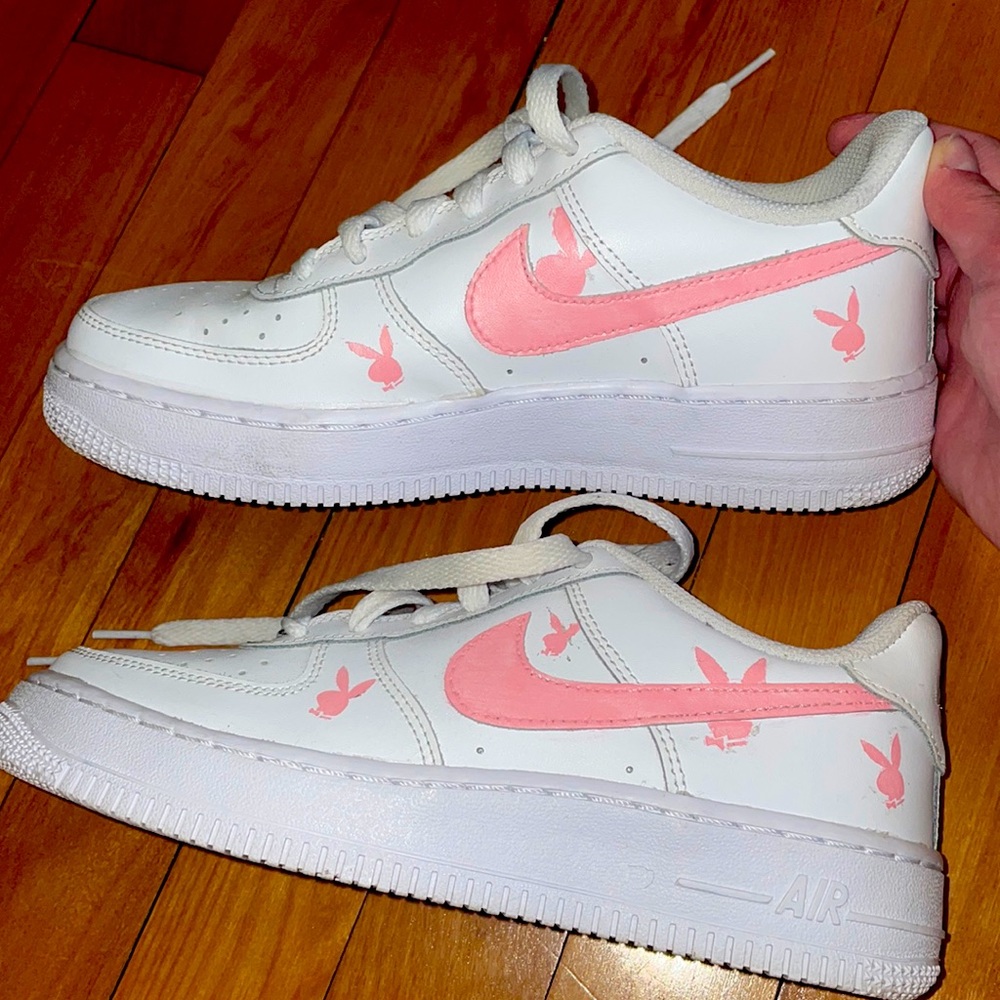 Pink play boy bunny air forces